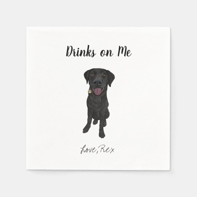 Dog Wedding Cocktail Napkins (Front)