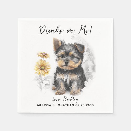 Dog Wedding Cocktail Napkins