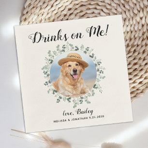 Dog Wedding Custom Cocktail Napkins
