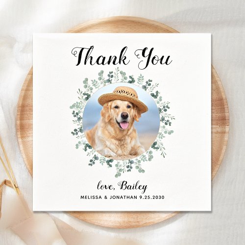 Dog Wedding Custom Photo Napkins