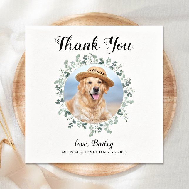 Dog Wedding Custom Photo Napkins (Creator Uploaded)
