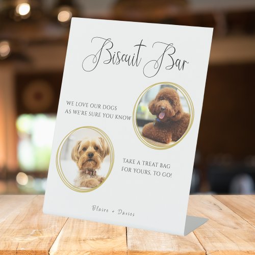 Dog Wedding Favor Biscuit Bar Pet Treat Wedding Pedestal Sign