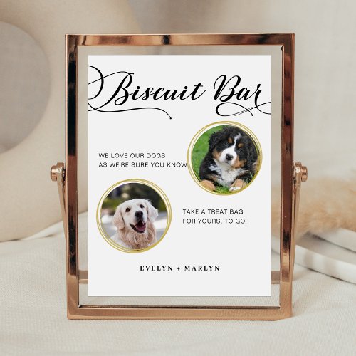 Dog Wedding Favor Biscuit Bar Pet Treat Wedding Pedestal Sign