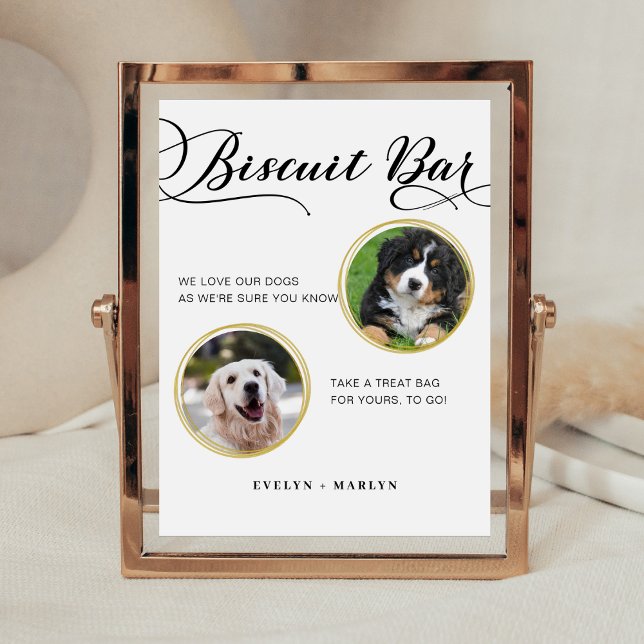 Dog Wedding Favor Biscuit Bar Pet Treat Wedding Pedestal Sign (Creator Uploaded)