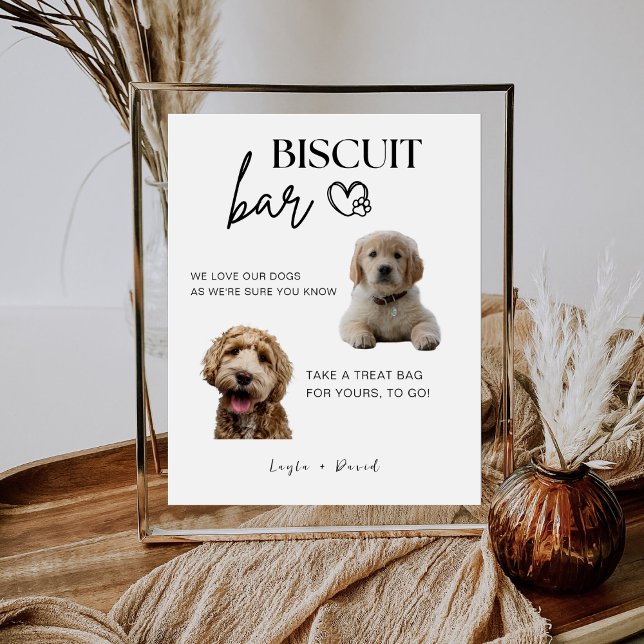 Dog Wedding Favor Biscuit Bar Pet Treat Wedding Pedestal Sign (Creator Uploaded)