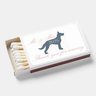 Dog Wedding Favor Matchboxes