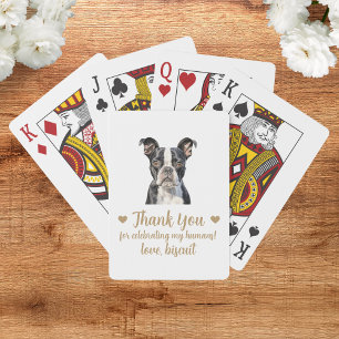 Dog Wedding Favor Playing Cards