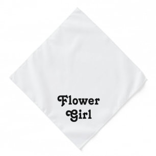 Dog wedding flower girl cute custom black white bandana