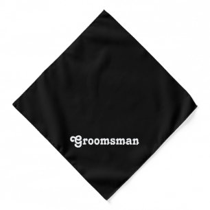 Dog wedding Groomsman dog ring bearer black custom Bandana