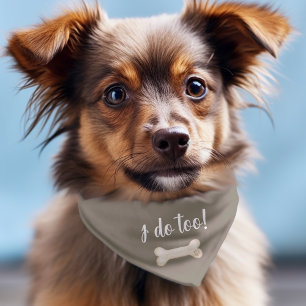 Dog Wedding I Do Too Bandana