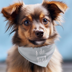 Dog Wedding I Do Too Bandana
