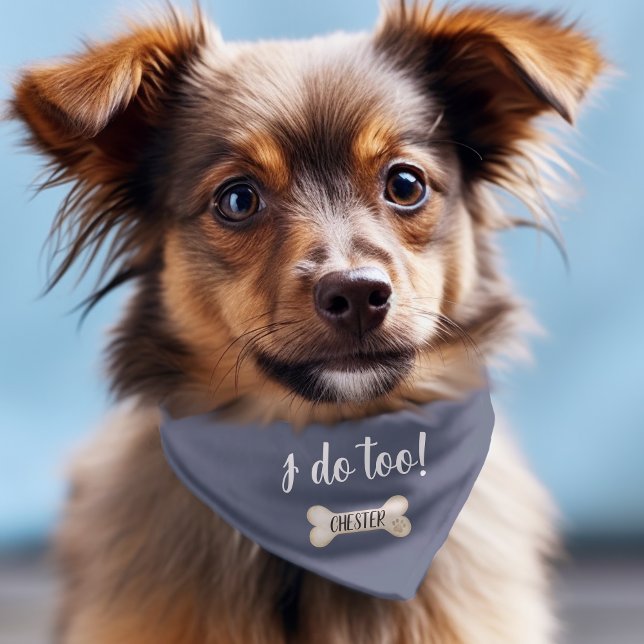 Dog Wedding I Do Too Pet Bandana Collar (Creator Uploaded)