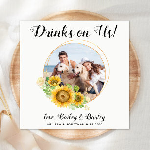 Dog Wedding Personalized Cocktail Napkins