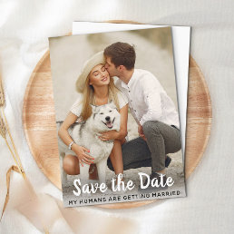 Dog Wedding Save The Date Budget Postcard