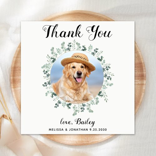 Dog Wedding Thank You Custom Photo  Napkins