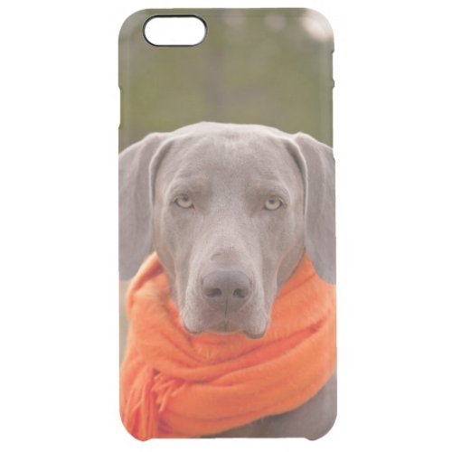Dog Weimaraner Scarf Pet Canine Clear iPhone 6 Plus Case