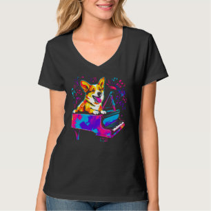 Dog Welsh Corgi Pianist T-Shirt