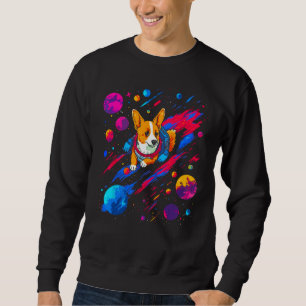 Dog Welsh Corgi Space Planet Universe Sweatshirt