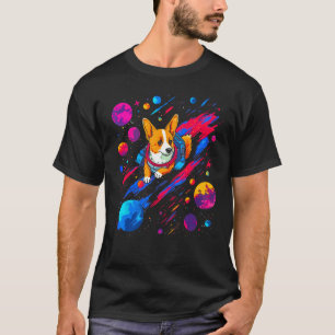 Dog Welsh Corgi Space Planet Universe T-Shirt