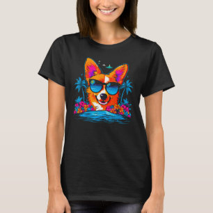 Dog Welsh Corgi Summer Vibe T-Shirt