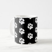 Dog - white - black coffee mug (Front Left)