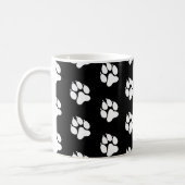 Dog - white - black coffee mug (Left)