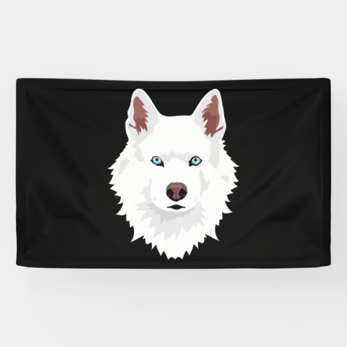 Dog  White Siberian Husky Canine White Snow Dog Banner