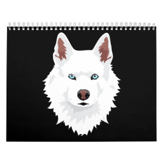 Dog | White Siberian Husky Canine White Snow Dog Calendar