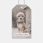 Dog Winter Snow Christmas Gift Tags