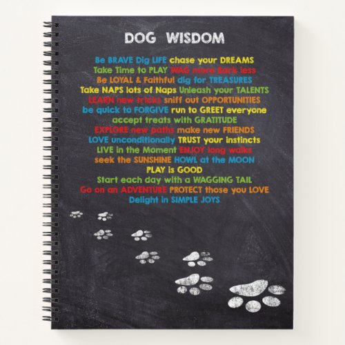 Dog Wisdom Quotes Notebook