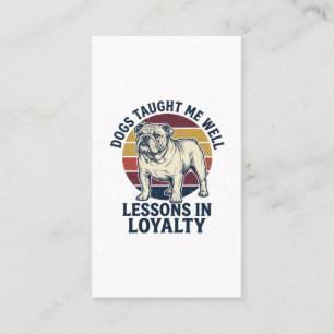 Dog Wisdom Shirt Vintage Bulldog Lesson Graphic_1 Business Card