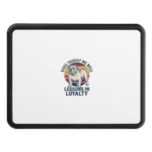 Dog Wisdom Shirt Vintage Bulldog Lesson Graphic_1 Hitch Cover