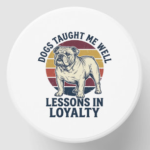 Dog Wisdom Shirt Vintage Bulldog Lesson Graphic_1 Mini Candle Favors