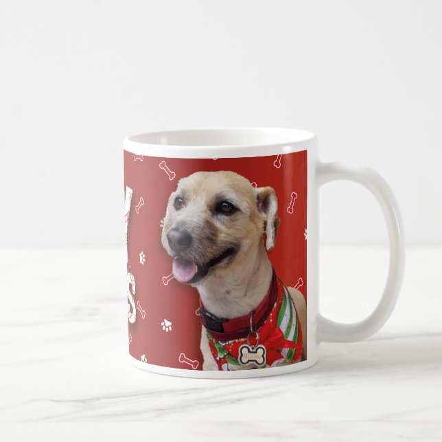 Dog Wishing you Merry Christmas Mug (Right)