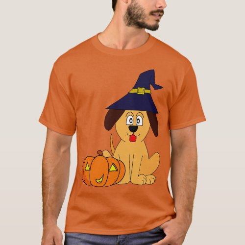 Dog Witch Pumpkin Halloween T_Shirt