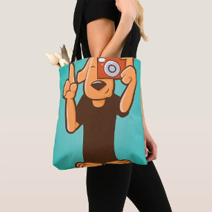 Dog With A Camera Tote Bag