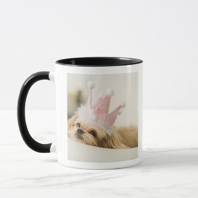Dog with a crown mug (Left)