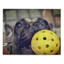Dog with ball jigsaw puzzle