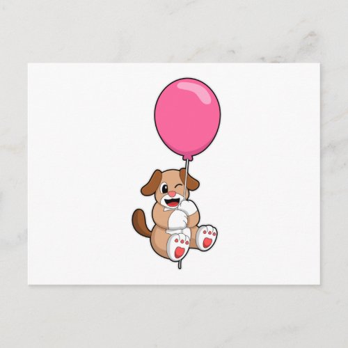 Dog with Balloon Postcard