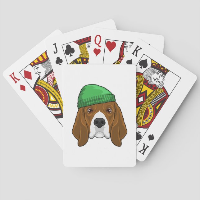 Dog with Beanie Poker Cards (Back)