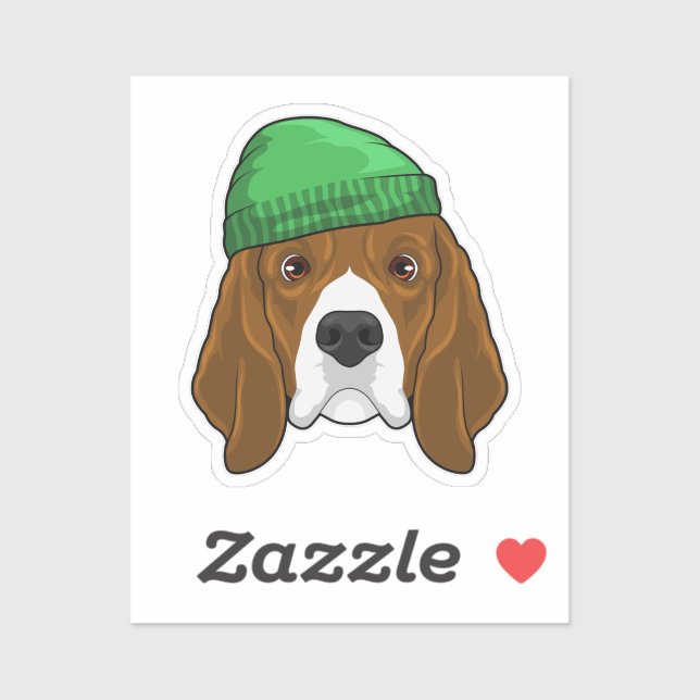 Dog with Beanie Sticker (Sheet)