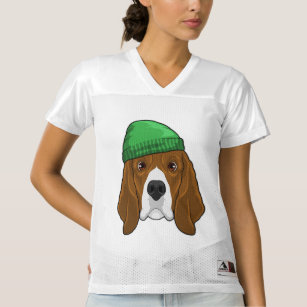 Dog with Beanie Women's Football Jersey
