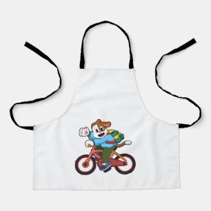 Dog with Bicycle Apron