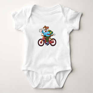 Dog with Bicycle Baby Bodysuit