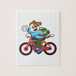 Dog with Bicycle Jigsaw Puzzle