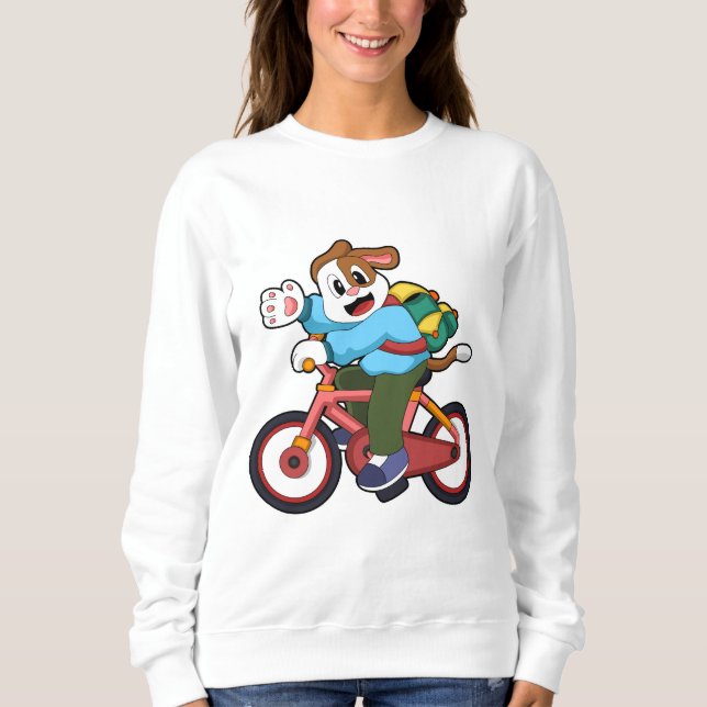 Dog with Bicycle Sweatshirt (Front)