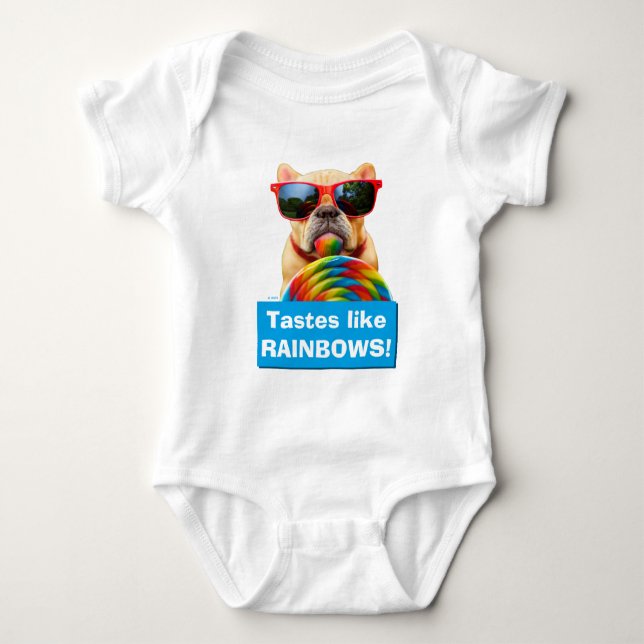 Dog With Big Lollipop Baby Bodysuit (Front)