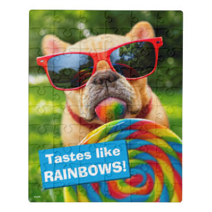 Dog With Big Lollipop Jigsaw Puzzle