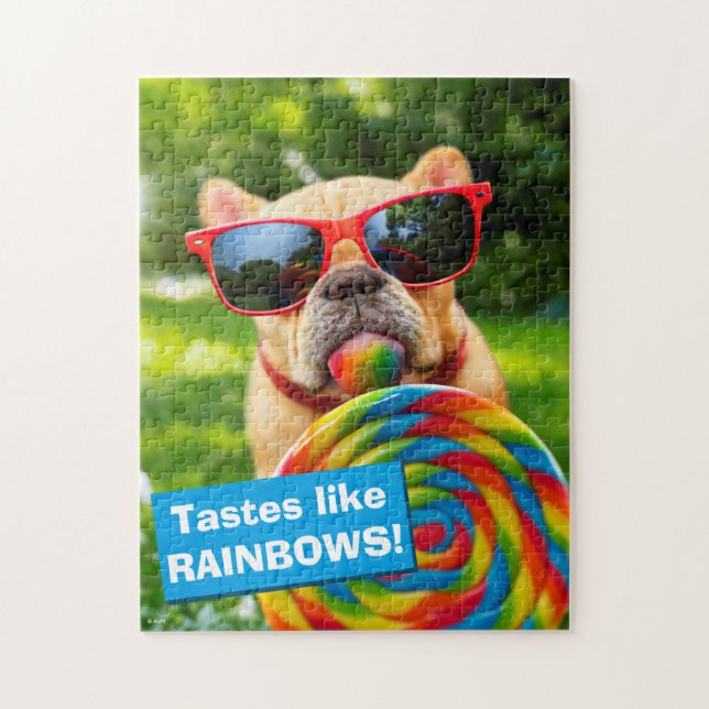 Dog With Big Lollipop Jigsaw Puzzle (Vertical)