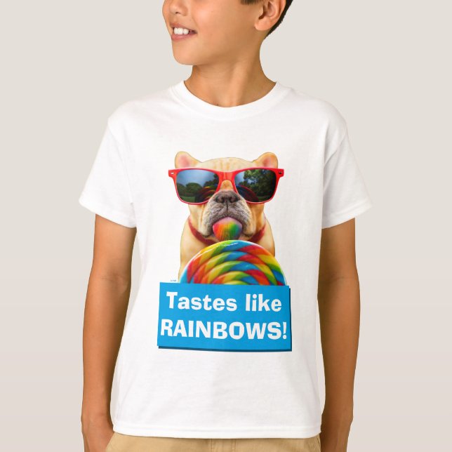 Dog With Big Lollipop T-Shirt (Front)